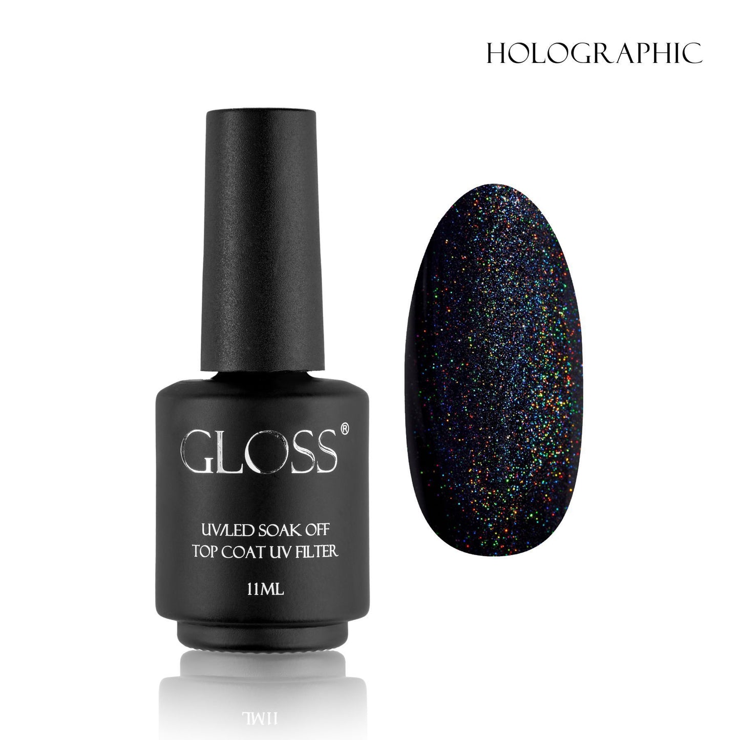 Holographic top coat, 11 ml